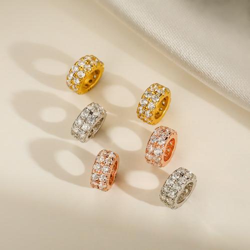 Perles en argent sterling 925, DIY & pavé de micro zircon, plus de couleurs à choisir, Vendu par PC