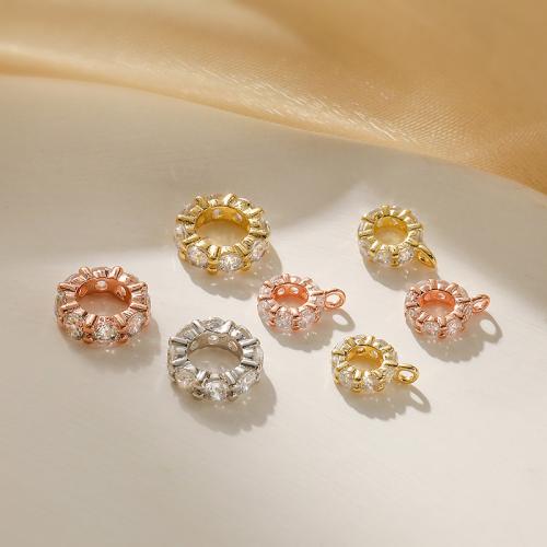 Perles d'espacement Bijoux, argent sterling 925, DIY & styles différents pour le choix & pavé de micro zircon, plus de couleurs à choisir, Vendu par PC