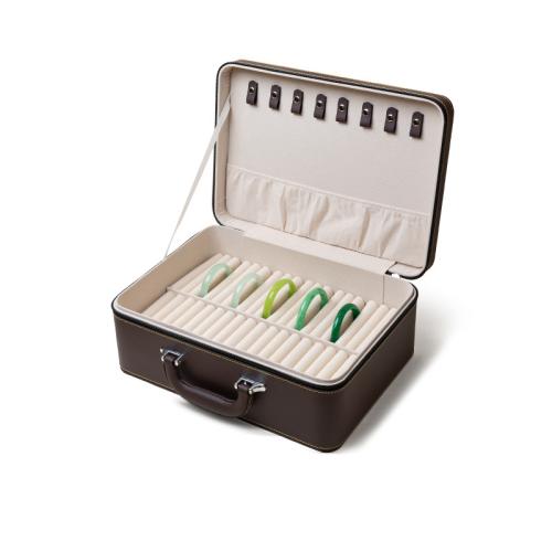 Искусственная кожа коробочка для браслетов, с Флокирующая ткань & деревянный, Устойчивого & Пылезащитный, Много цветов для выбора, продается PC