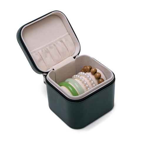 Tela flocado caja para pulsera, con El plastico & Cuero de PU, Sostenible & Polvo, más colores para la opción, Vendido por UD