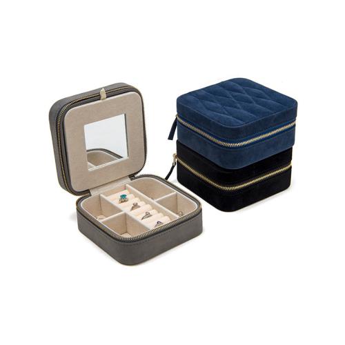 Suede Multifunctional Jewelry Box, portable & dustproof, more colors for choice, 120x120x60mm, Sold By PC