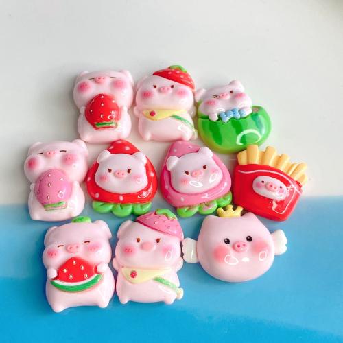 Mobile Phone DIY Decoration, Resin, Pig, different styles for choice & enamel, DIY kit length 20-30mm, Sold By PC