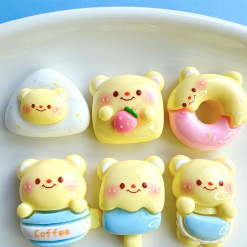 Mobile Phone DIY Decoration, Resin, Bear, different styles for choice & enamel, DIY kit length 20-25mm, Sold By PC