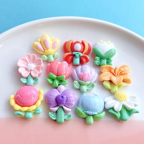 Mobile Phone DIY Decoration, Resin, Flower, different styles for choice & enamel, DIY kit length 20-25mm, Sold By PC