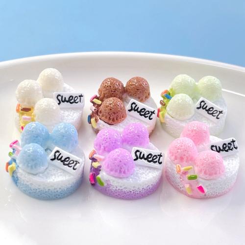 Mobile Phone DIY Decoration, Resin, Cake, enamel, more colors for choice, 21x14mm, Sold By PC