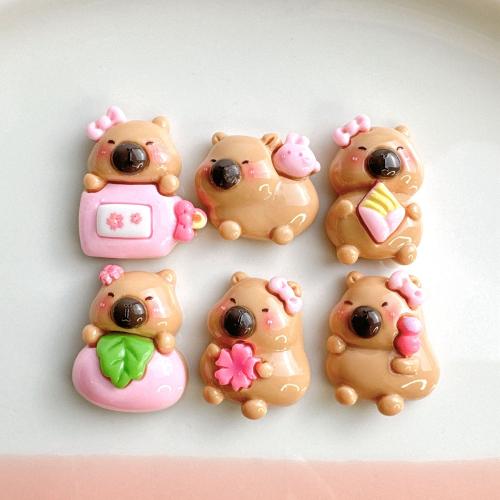 Mobile Phone DIY Decoration, Resin, Bear, different styles for choice & enamel, DIY kit length 15-25mm, Sold By PC