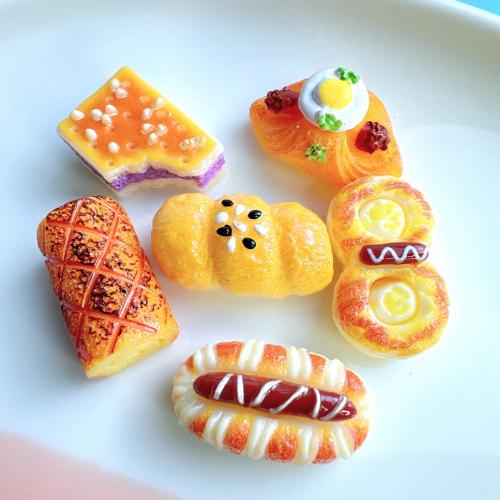 Mobile Phone DIY Decoration, Resin, Bread, different styles for choice & enamel, DIY kit length 15-30mm, Sold By PC