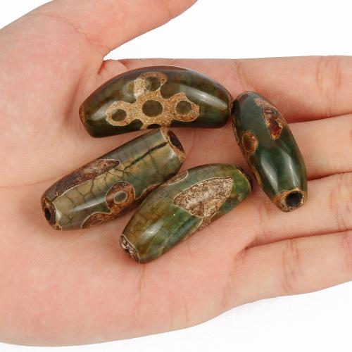 Natural Tibetan Agate Dzi Beads, Branch, polished, fashion jewelry & DIY & different styles for choice, more colors for choice, Sold By PC