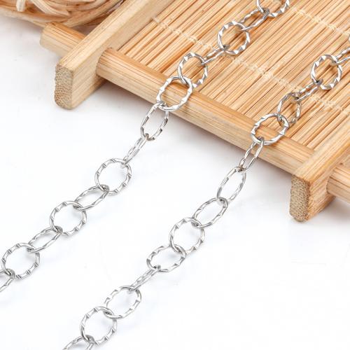 Stainless Steel Necklace Chain, 304 Stainless Steel, DIY, Approx 2m/Bag, Sold By Bag