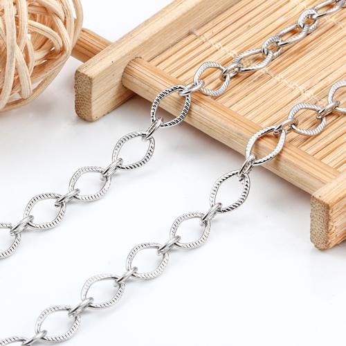 Stainless Steel Necklace Chain, 304 Stainless Steel, DIY, Approx 5m/Bag, Sold By Bag
