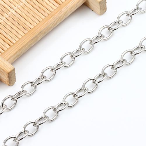 Stainless Steel Necklace Chain, 304 Stainless Steel, DIY, more colors for choice, Approx 5m/Bag, Sold By Bag