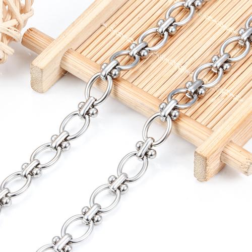 Nehrđajućeg čelika Nekclace Chain, 304 nehrđajućeg čelika, možete DIY & različite veličine za izbor, Prodano By m