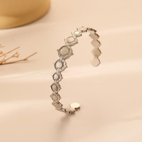 Stainless Steel Bangle 304 Stainless Steel fashion jewelry & for woman 9mm Inner Approx 57mm Sold By PC