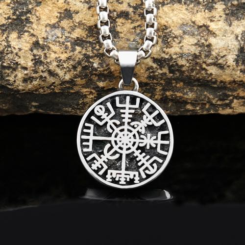 Stainless Steel Jewelry Necklace, 304 Stainless Steel, polished, fashion jewelry & different styles for choice & for man, original color, 19x22mm, Length:Approx 60 cm, Sold By PC