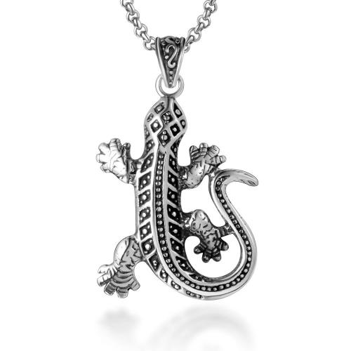 Stainless Steel Animal Pendants 304 Stainless Steel Gecko polished fashion jewelry & for man Sold By PC