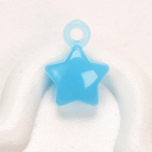 Acrylic Pendants, Star, DIY, more colors for choice, 17x22x10mm, Hole:Approx 3.5mm, Approx 100PCs/Bag, Sold By Bag