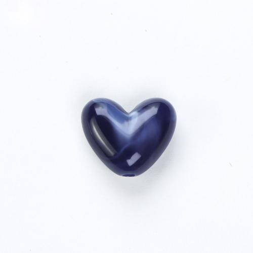 Resin Jewelry Beads, Heart, DIY, more colors for choice, 14x12mm, Approx 100PCs/Bag, Sold By Bag