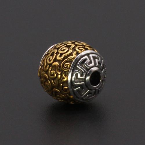 Zinc Alloy Jewelry Beads Round gold color plated DIY nickel lead & cadmium free Sold By PC
