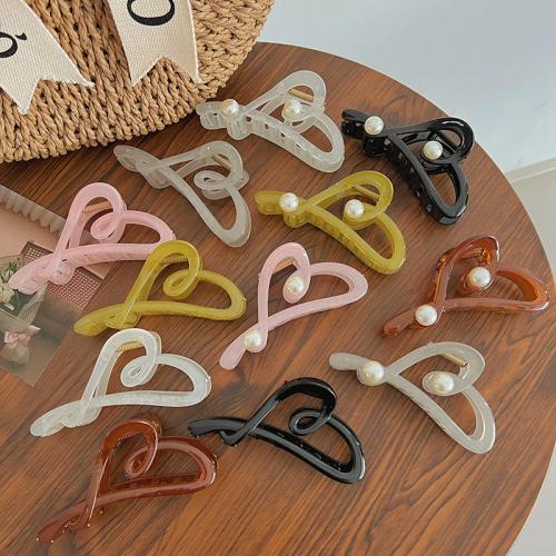 Hair Claw Clips Acrylic Heart handmade & for woman Sold By PC