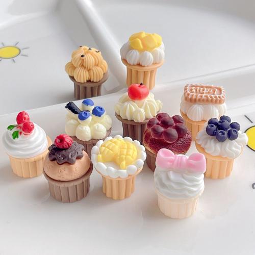 Mobile Phone DIY Decoration, Resin, Cake, different styles for choice, 18x24mm, Sold By PC