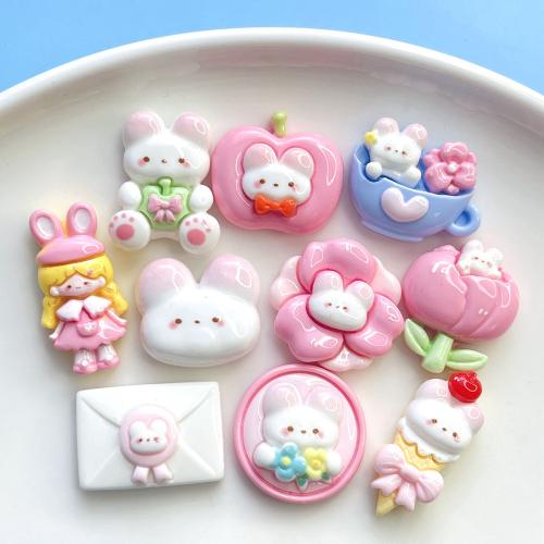 Mobile Phone DIY Decoration, Resin, Rabbit, different styles for choice & enamel, DIY kit length 15-35mm, Sold By PC
