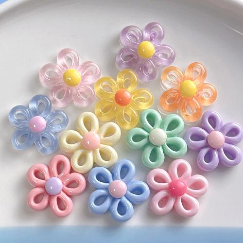 Mobile Phone DIY Decoration, Resin, Flower, enamel, more colors for choice, 23x23mm, Sold By PC
