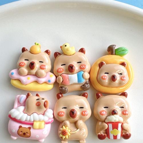 Mobile Phone DIY Decoration, Resin, Bear, different styles for choice & enamel, DIY kit length 15-30mm, Sold By PC