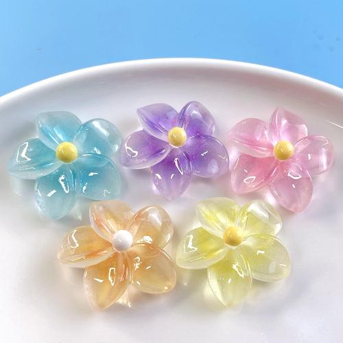 Mobile Phone DIY Decoration, Resin, Flower, luminated, more colors for choice, 31x31x12mm, Sold By PC