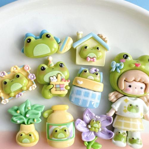 Mobile Phone DIY Decoration, Resin, Frog, different styles for choice & enamel, DIY kit length 15-60mm, Sold By PC
