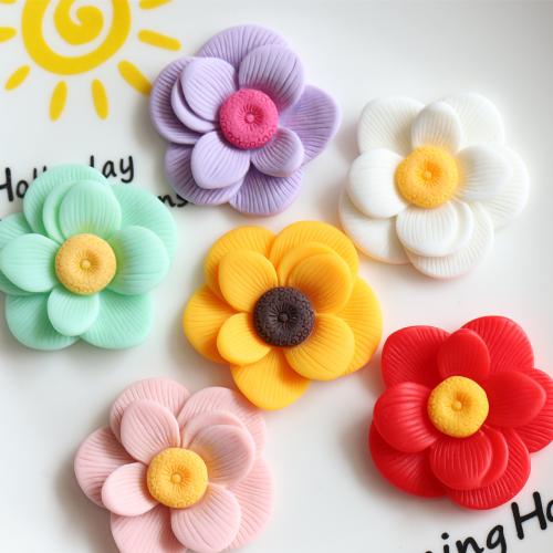 Mobile Phone DIY Decoration, Resin, Flower, enamel, more colors for choice, 30x30mm, Sold By PC