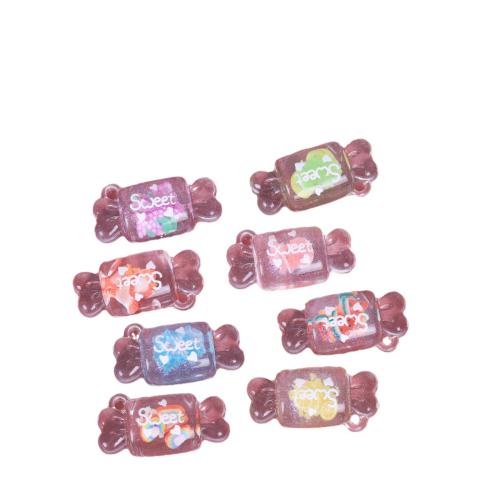Acrylic Pendants, Candy, DIY & different styles for choice & luminated, 30x15mm, Sold By PC