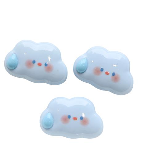 Mobile Phone DIY Decoration, Resin, Cloud, enamel, more colors for choice, 25x17mm, Sold By PC