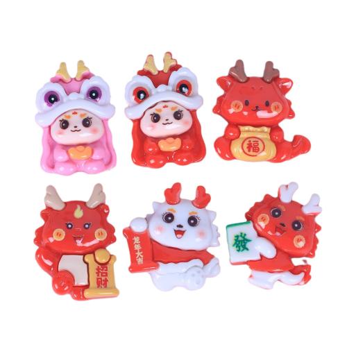 Mobile Phone DIY Decoration, Resin, Dragon, different styles for choice & enamel, 22x30mm, Sold By PC
