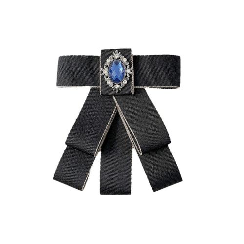 Collar Brooch Cloth with Zinc Alloy handmade fashion jewelry & for woman & with rhinestone Sold By PC