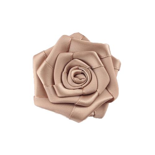 Fashion Brooch Jewelry Zinc Alloy with Polyester Ribbon Rose handmade for woman Sold By PC