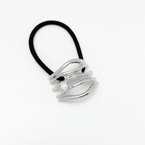 Ponytail Holder Zinc Alloy with Rubber Band for woman Sold By PC