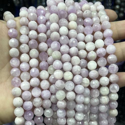 Gemstone Jewelry Beads Kunzite Round fashion jewelry & DIY & faceted light purple 8mm Sold Per Approx 38 cm Strand