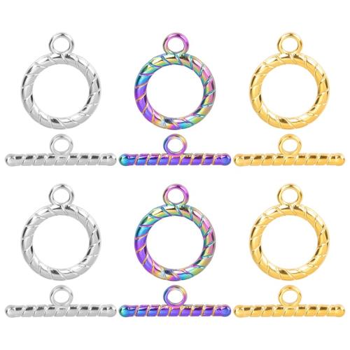 Stainless Steel Toggle Clasp 304 Stainless Steel Donut Vacuum Ion Plating fashion jewelry & DIY Sold By PC