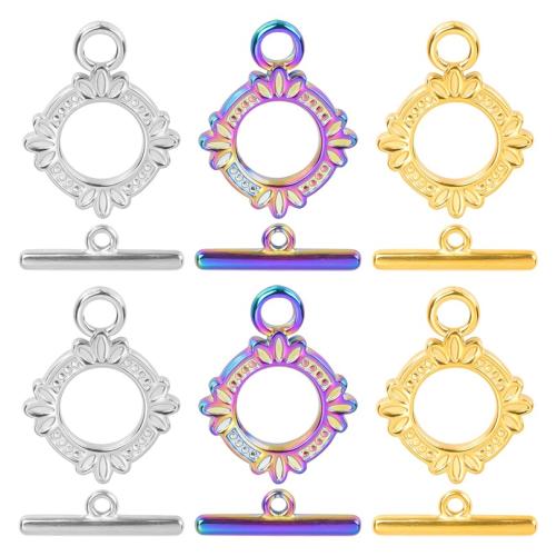 Stainless Steel Toggle Clasp, 304 Stainless Steel, Donut, Vacuum Ion Plating, fashion jewelry & DIY, more colors for choice, Sold By PC