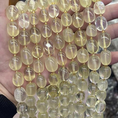 Natürlicher Quarz Perlen Schmuck, Zitronenquarz, Klumpen, Modeschmuck & DIY, gelb, 12x15mm, verkauft per ca. 38 cm Strang