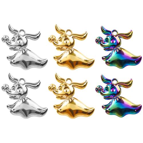 Stainless Steel Animal Pendants, 304 Stainless Steel, Dog, Vacuum Ion Plating, fashion jewelry & DIY, more colors for choice, 25x20mm, Sold By PC