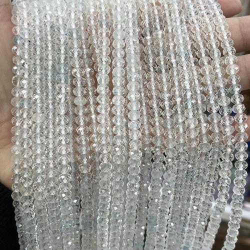 Gemstone Jewelry Beads, Topaze, Abacus, fashion jewelry & DIY & faceted, clear, 4x6mm, Sold Per Approx 38 cm Strand