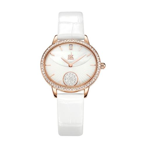 Damen Armbanduhr, Glas, mit PU Leder, Lebenswasserbeständig & Modeschmuck & japanische Uhr-Bewegung & für Frau, keine, Dial specifications:32x28x6.6mm, verkauft von PC