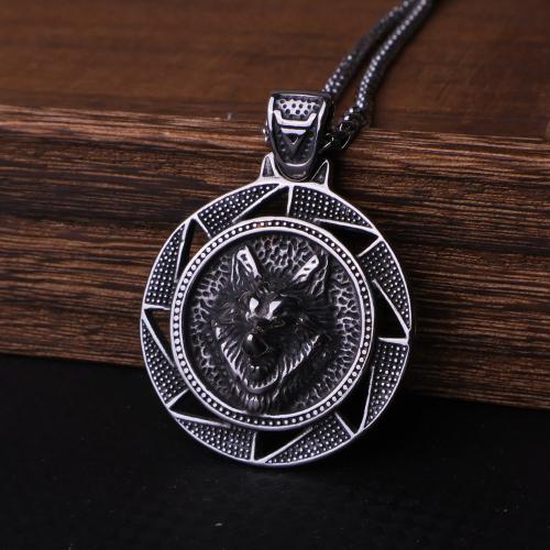 Stainless Steel Jewelry Necklace, 304 Stainless Steel, polished, fashion jewelry & Unisex & different styles for choice, original color, 40x44mm, Length:Approx 60 cm, Sold By PC