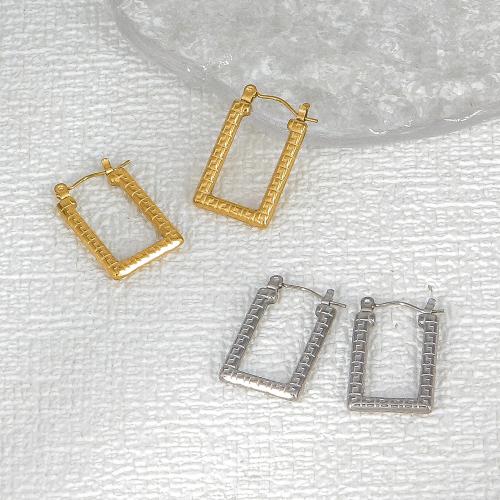 Rustfrit stål Lever Tilbage Earring, 304 rustfrit stål, mode smykker & for kvinde, flere farver til valg, 26x16mm, Solgt af par