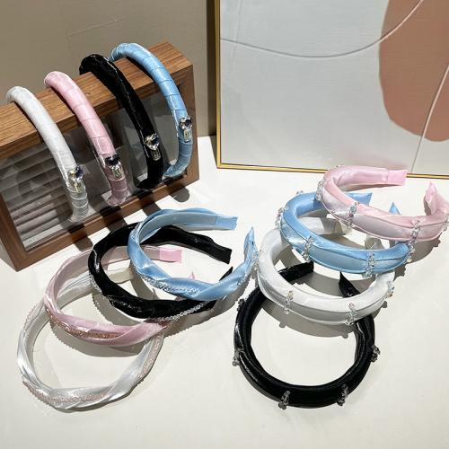 Hair Bands, Cloth, handmade, different styles for choice & for woman & with rhinestone, more colors for choice, Sold By PC