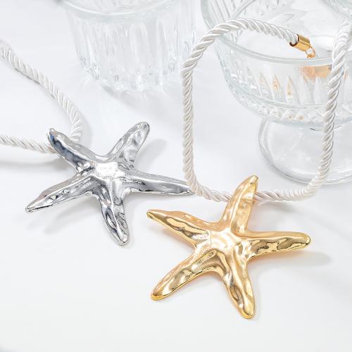 Tibetan Style Jewelry Necklace, with Polyester Cord, with 2.95 Inch extender chain, Starfish, plated, fashion jewelry & for woman, more colors for choice, Length:17.32 Inch, Sold By PC