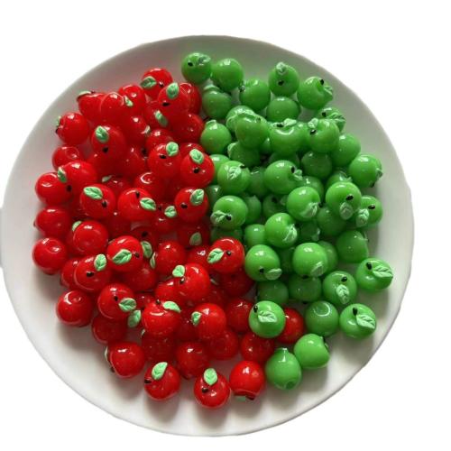 Resin Key Clasp Setting, Apple, DIY & enamel, more colors for choice, 12x12mm, Sold By PC