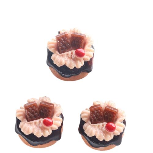 Mobile Phone DIY Decoration, Resin, Cake, different styles for choice & enamel, 20mm, Sold By PC