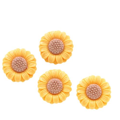 Haarschmuck DIY Ergebnisse, Harz, Sonnenblume, verschiedene Stile für Wahl & Emaille, verkauft von PC